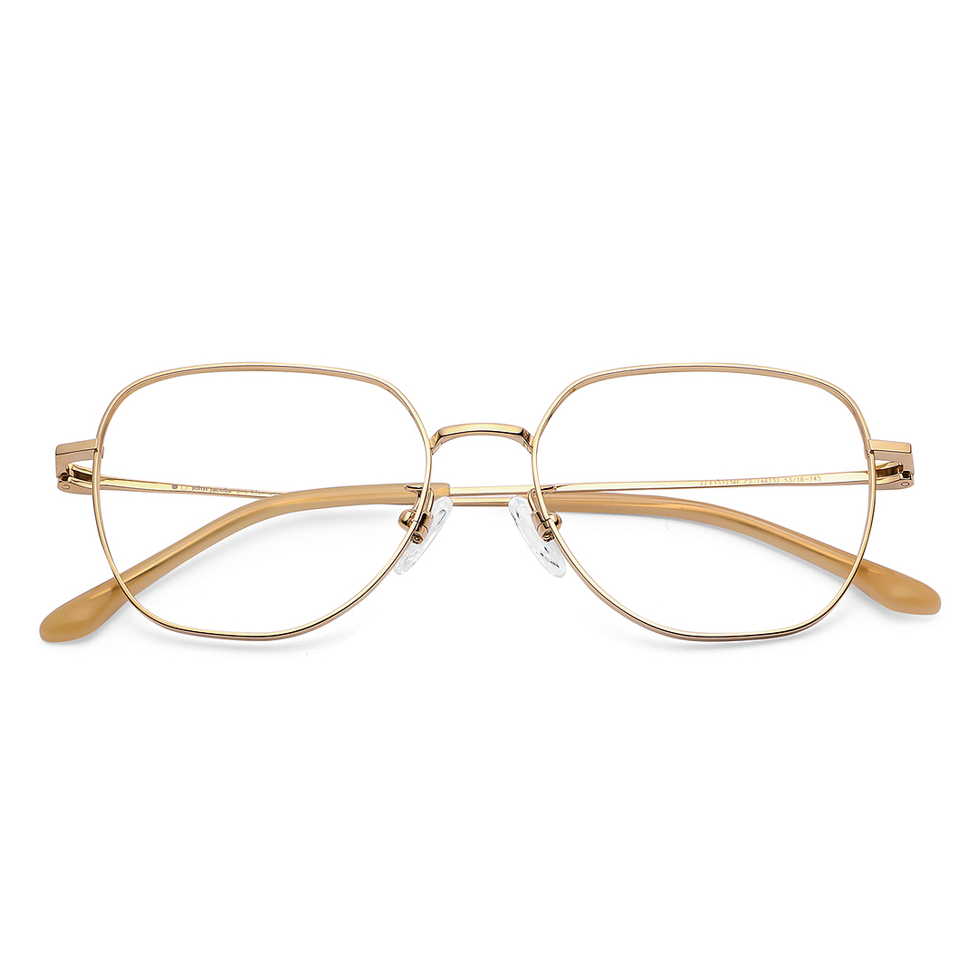 John Jacobs Online Gold Full Rim Round left side