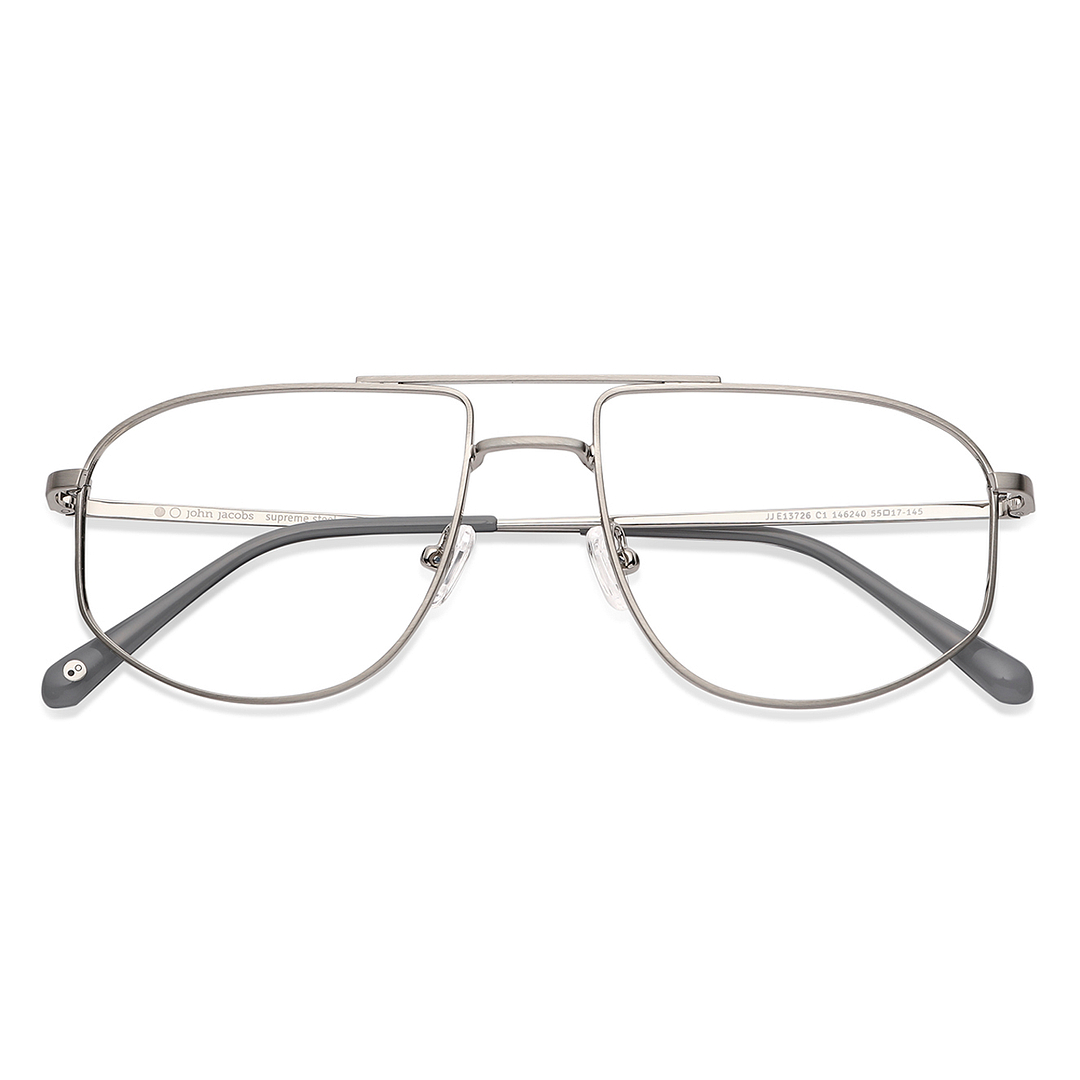 John Jacobs Online Silver Full Rim Square left side