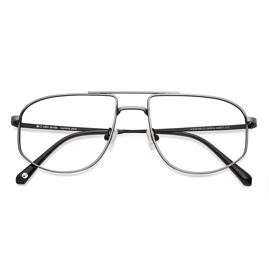 John Jacobs Online Mid Gunmetal Full Rim Square left side