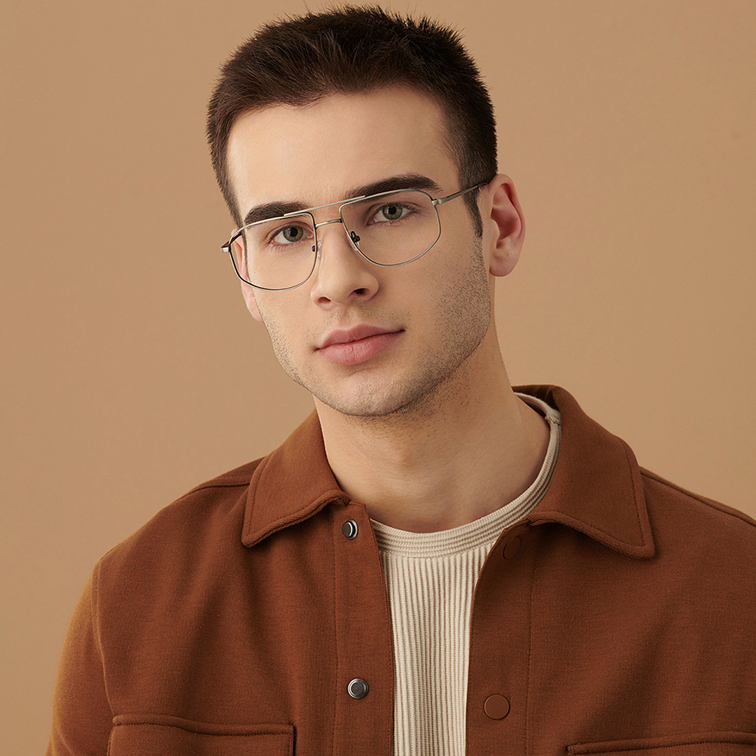 John Jacobs Online Mid Gunmetal Full Rim Square left side