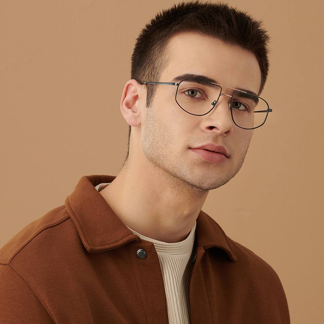 John Jacobs Online Gold Full Rim Square right side