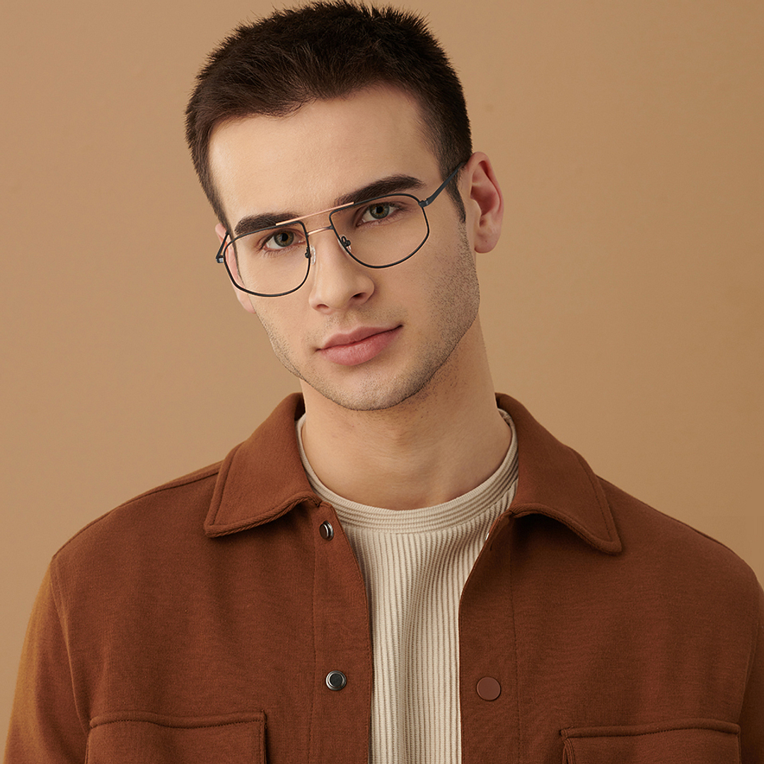 John Jacobs Online Gold Full Rim Square left side