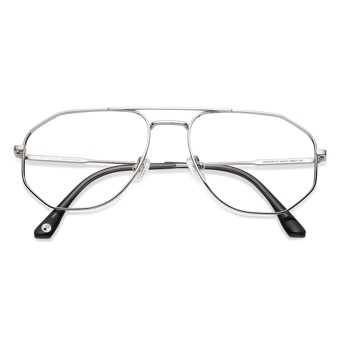John Jacobs Online Silver Full Rim Aviator left side
