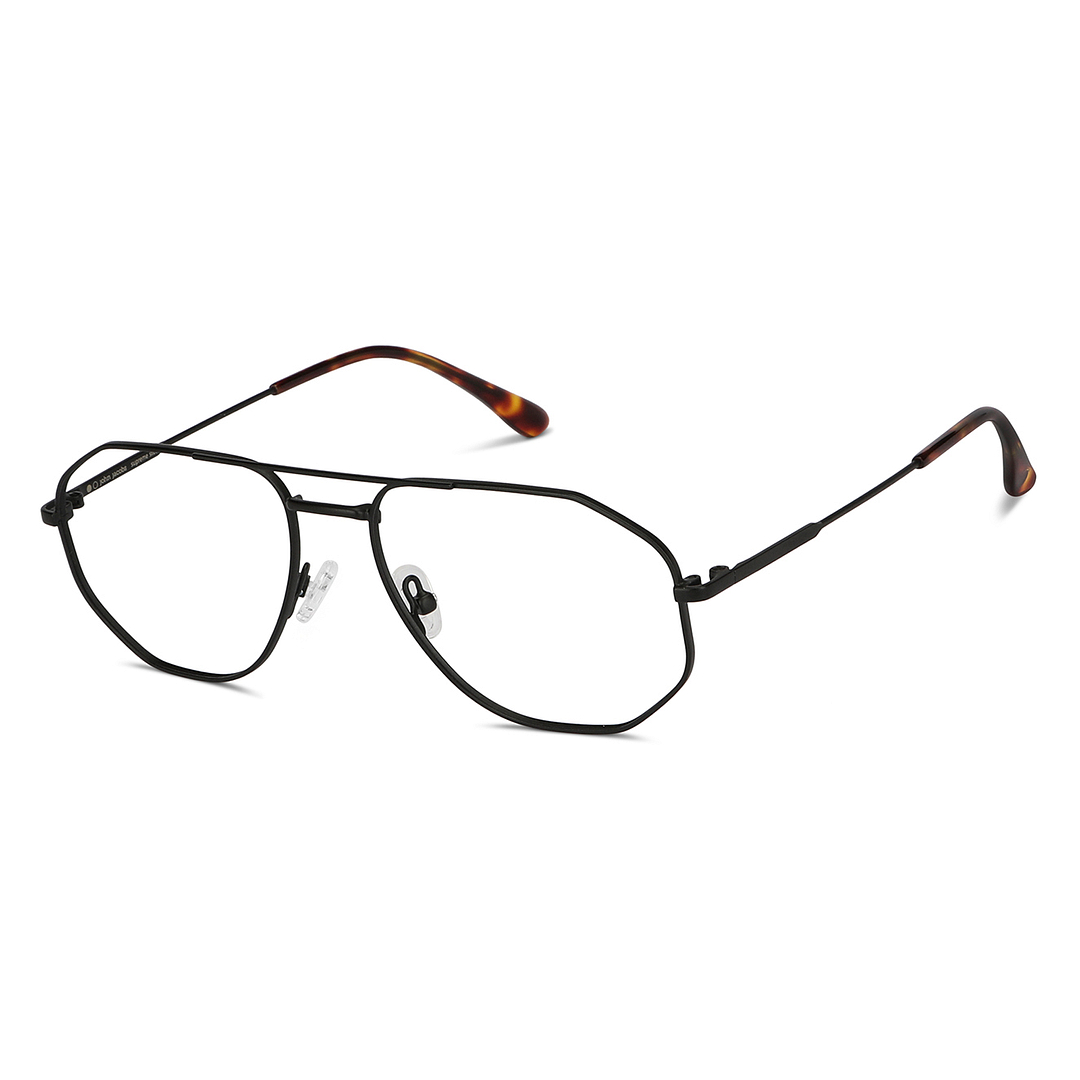 John Jacobs Online Black Full Rim Aviator left side
