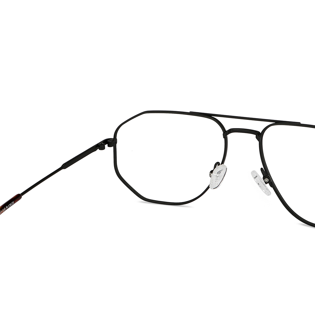 John Jacobs Online Black Full Rim Aviator right side