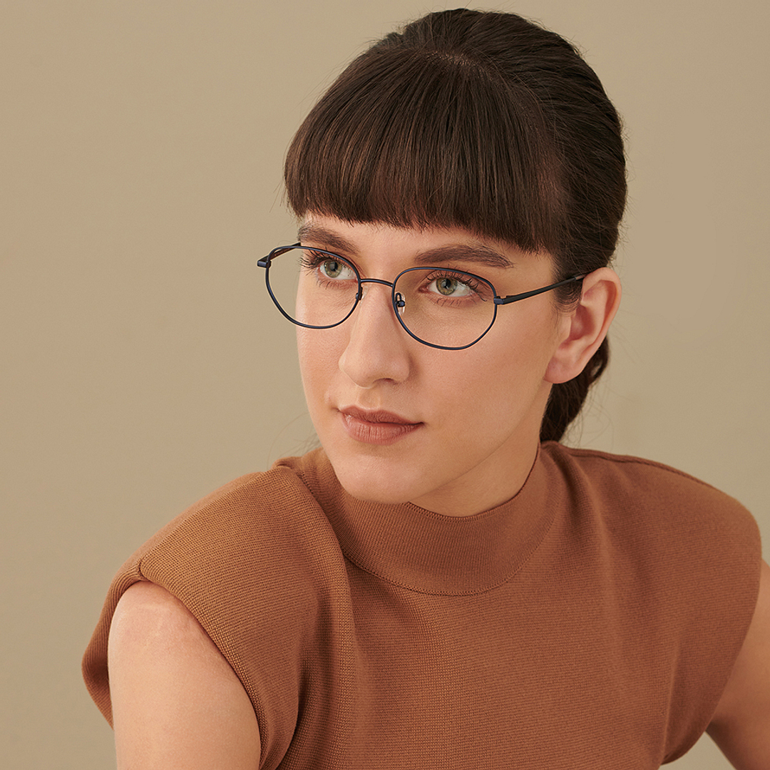 John Jacobs Sky Blue Full Rim Round right side