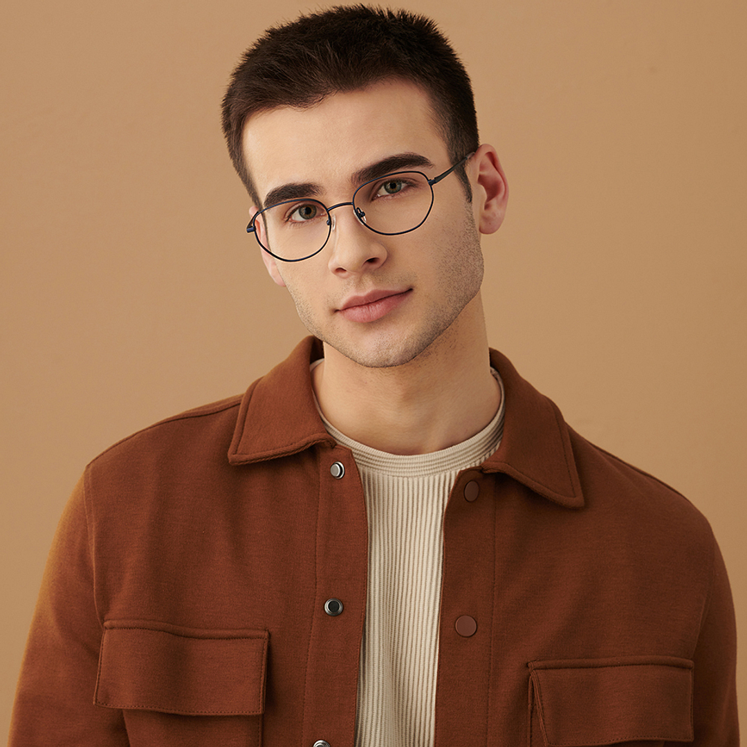 John Jacobs Sky Blue Full Rim Round right side