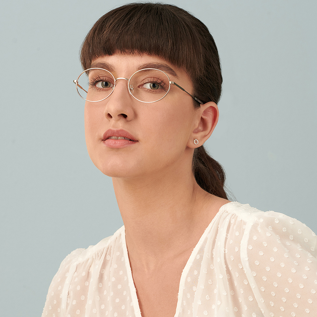 John Jacobs Online Silver Full Rim Round left side