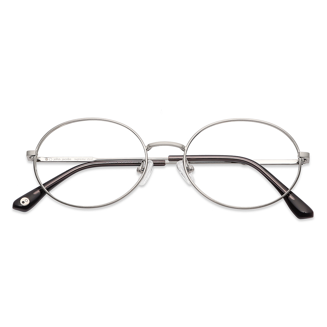 John Jacobs Online Silver Full Rim Round left side