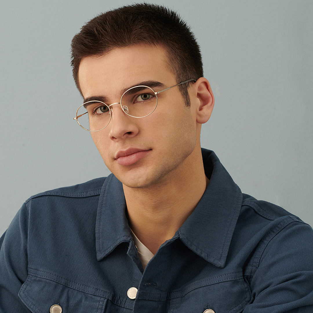 John Jacobs Online Silver Full Rim Round left side