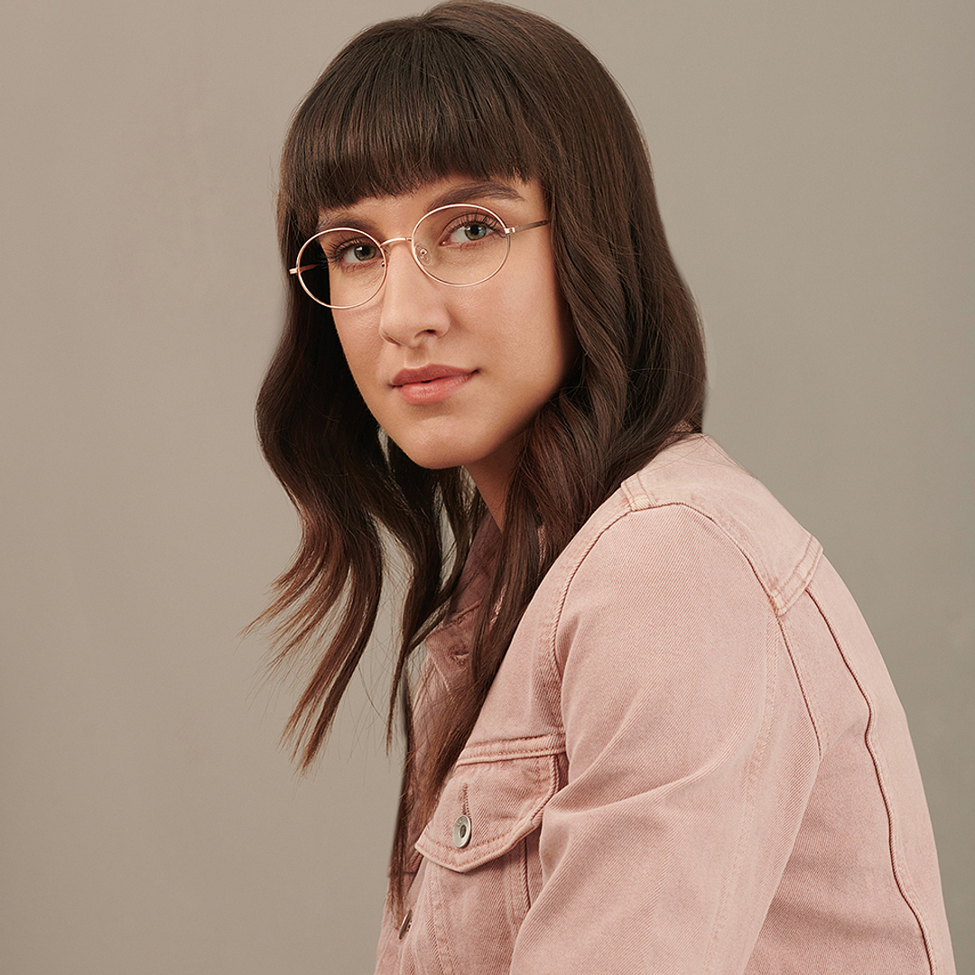 John Jacobs Online Gold Full Rim Round right side