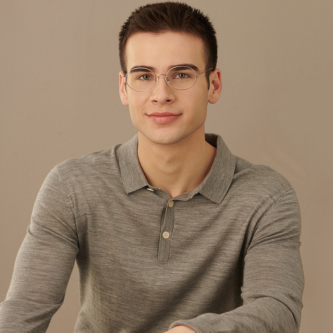 John Jacobs Online Gold Full Rim Round right side