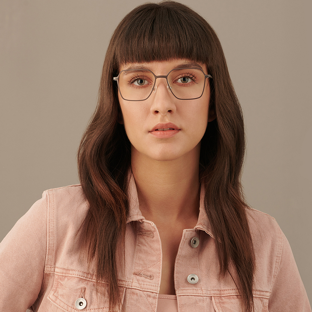 John Jacobs Light Brown Full Rim Square right side