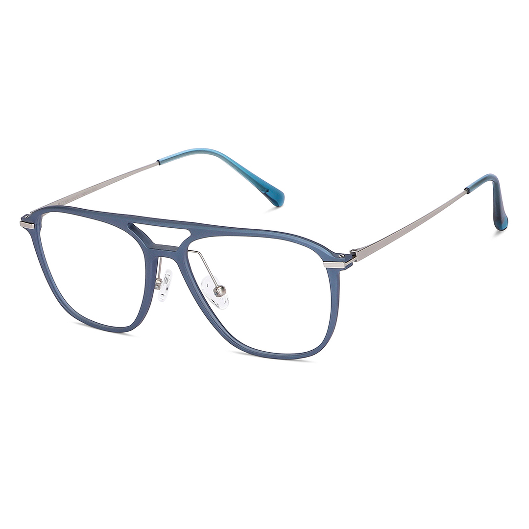 Buy Matte Blue Gunmetal Blue Full Rim Square John Jacobs Craft