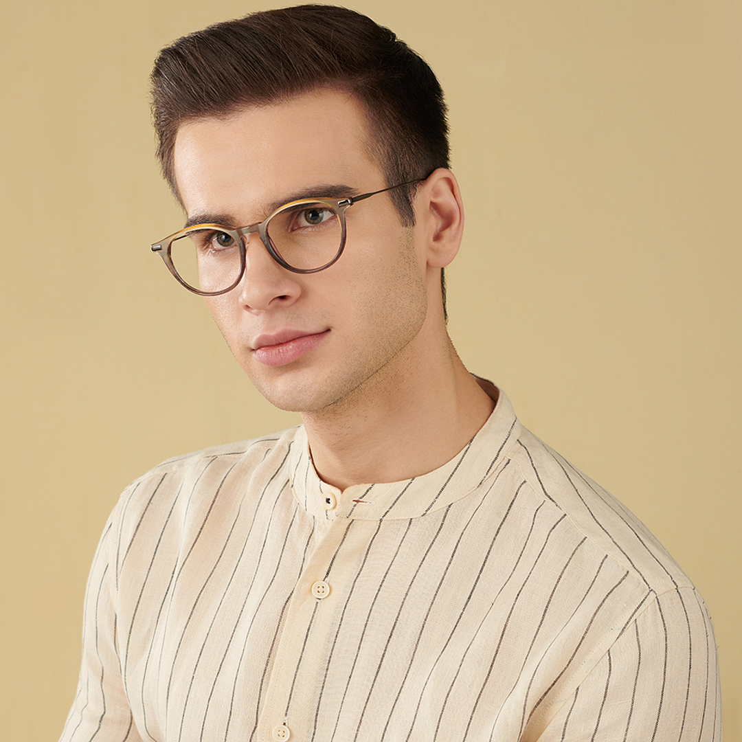 John Jacobs Light Brown Full Rim Round right side