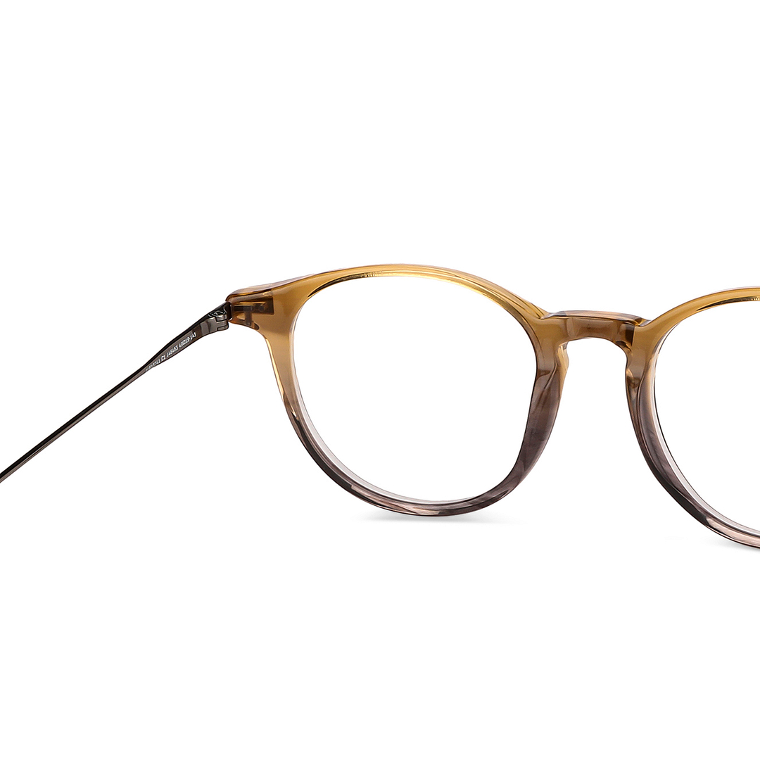 John Jacobs Light Brown Full Rim Round right side