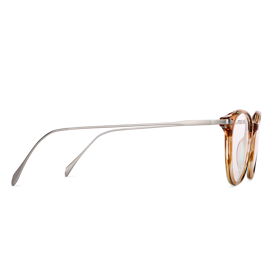 John Jacobs Light Brown Full Rim Round left side