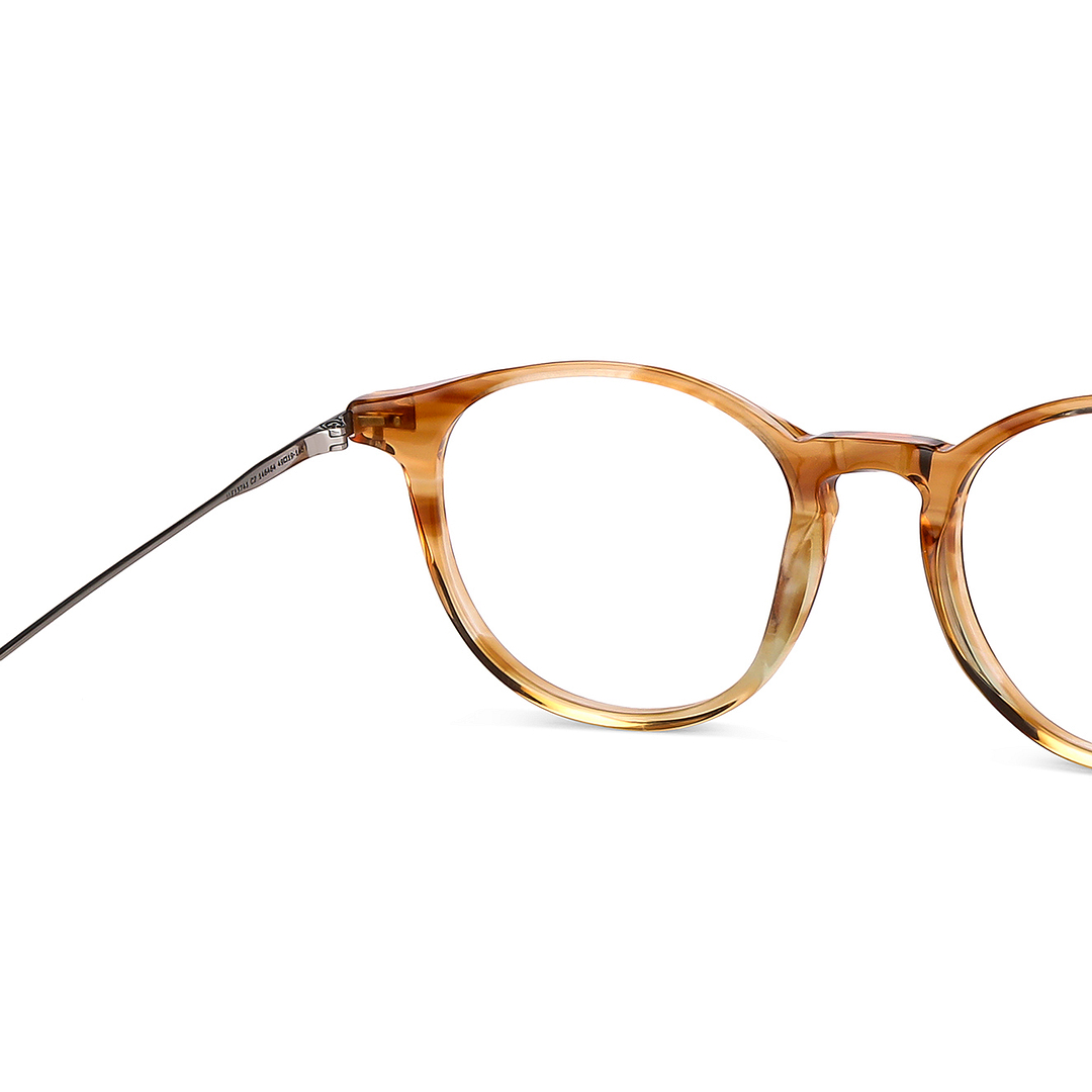 John Jacobs Light Brown Full Rim Round right side