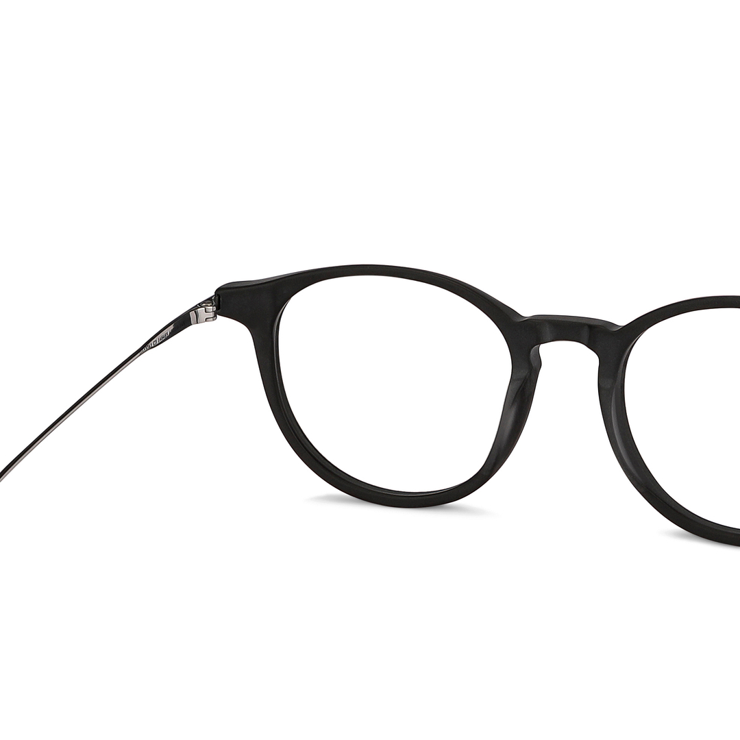 John Jacobs Black Full Rim Round right side
