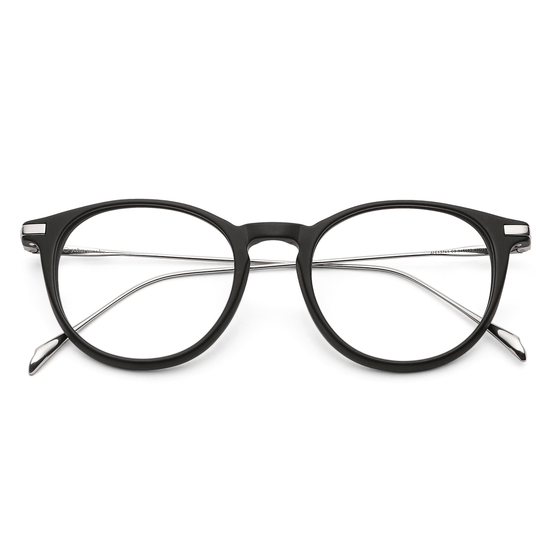 John Jacobs Black Full Rim Round left side