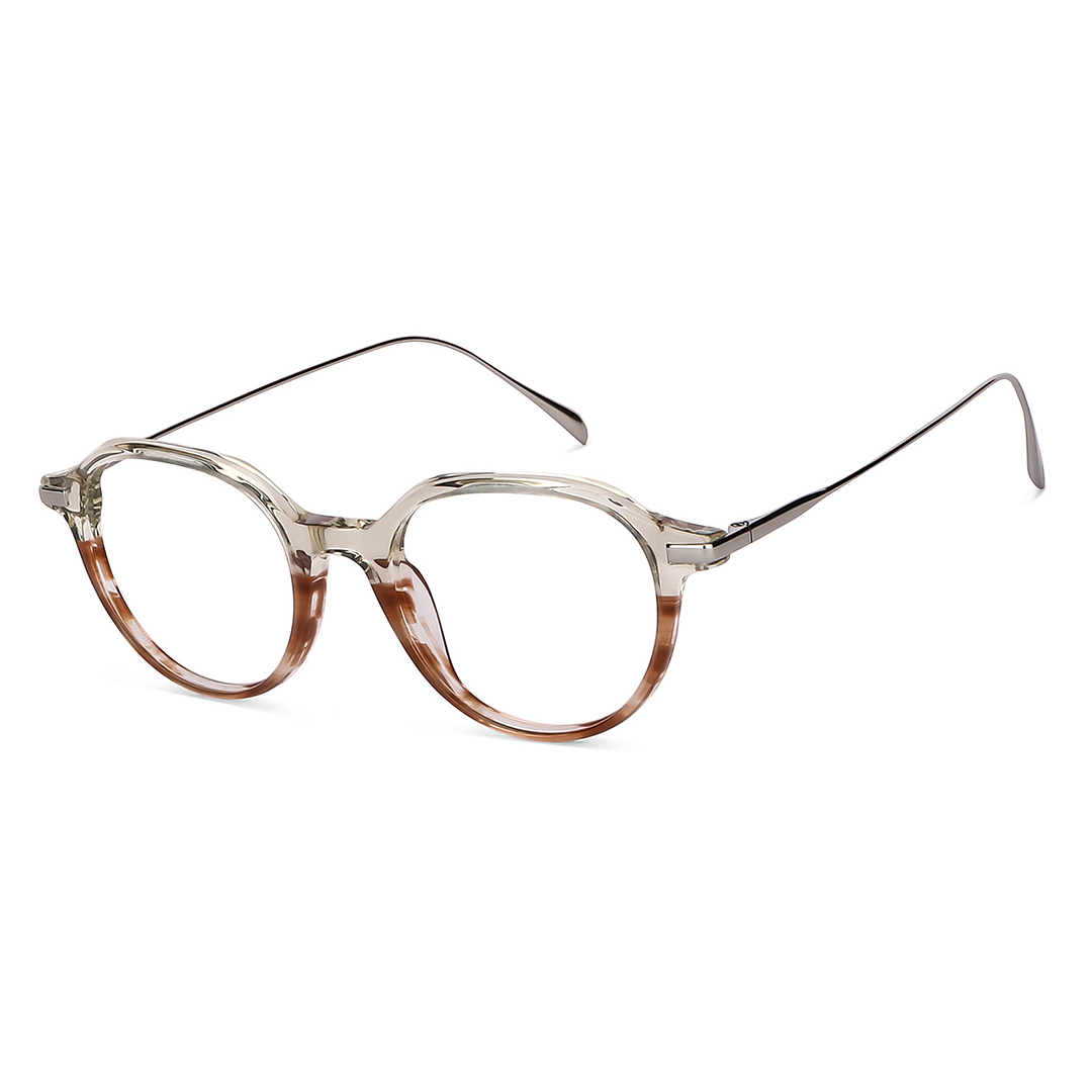 John Jacobs Light Brown Full Rim Round right side