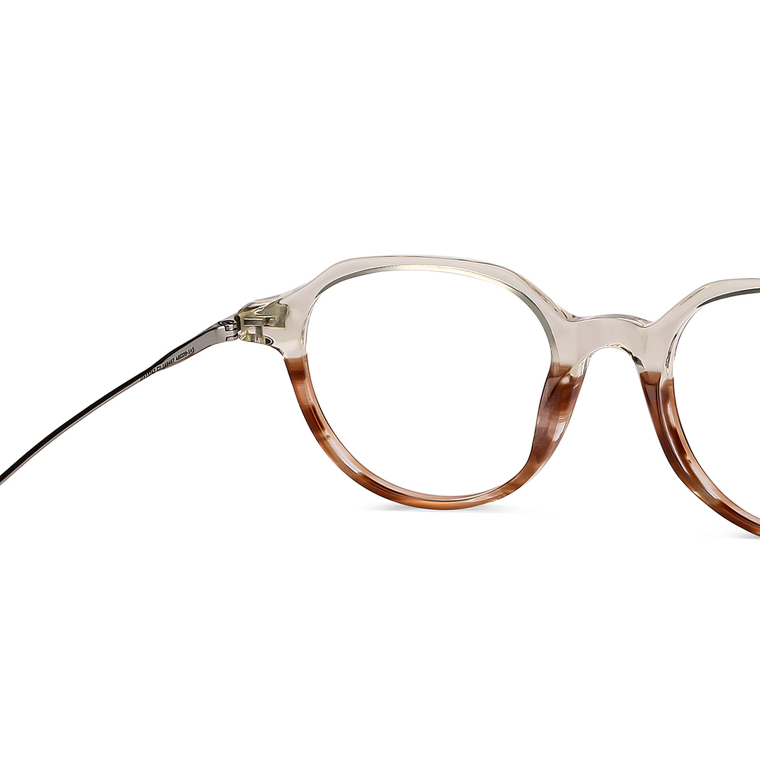 John Jacobs Light Brown Full Rim Round right side