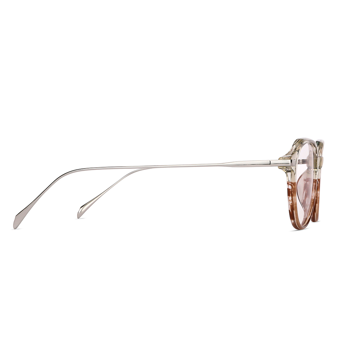 John Jacobs Online Brown Transparent Full Rim Round left side