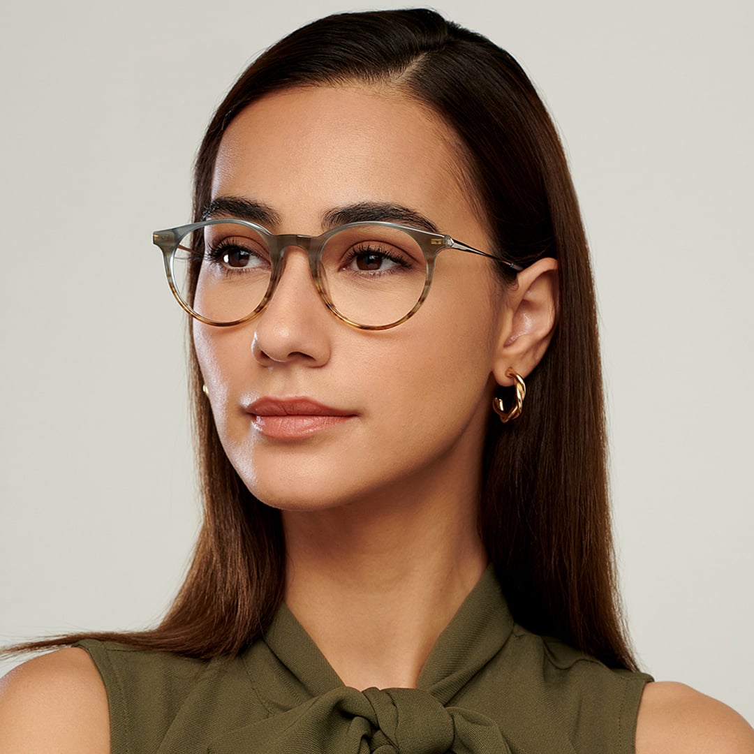 John Jacobs Dark Gray Full Rim Round left side