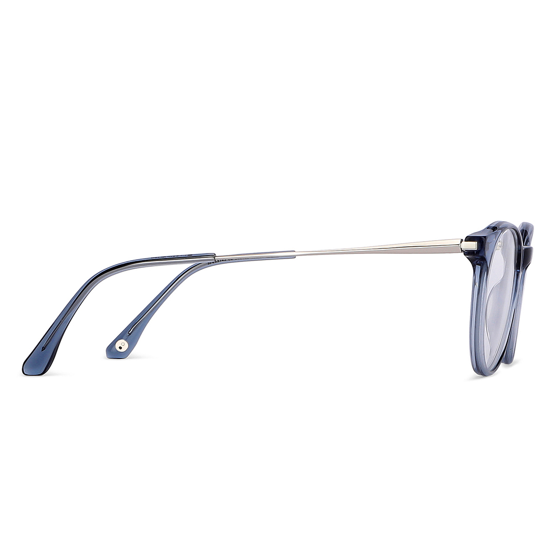 John Jacobs Online Blue Transparent Full Rim Round left side