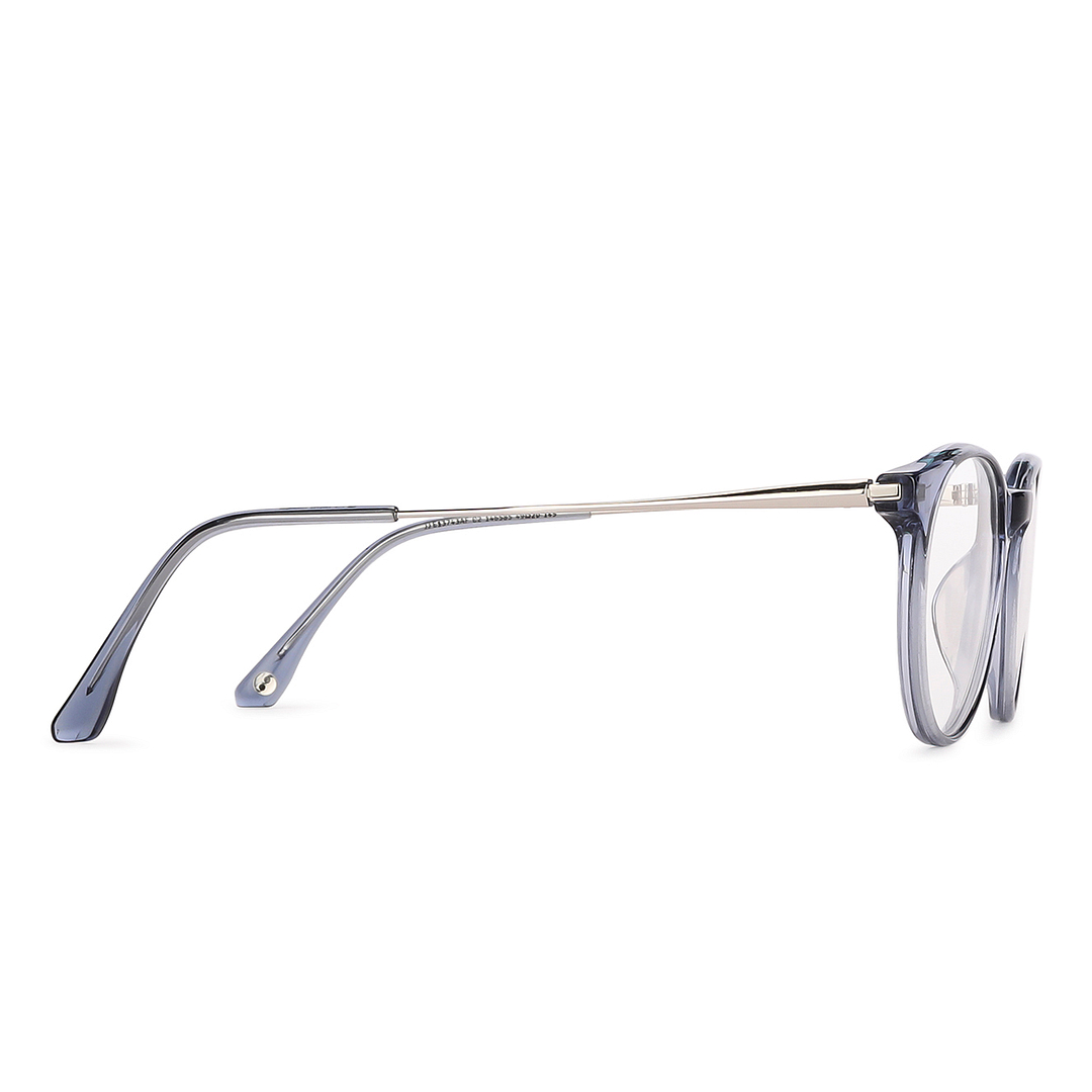 John Jacobs Online Blue Transparent Full Rim Round left side