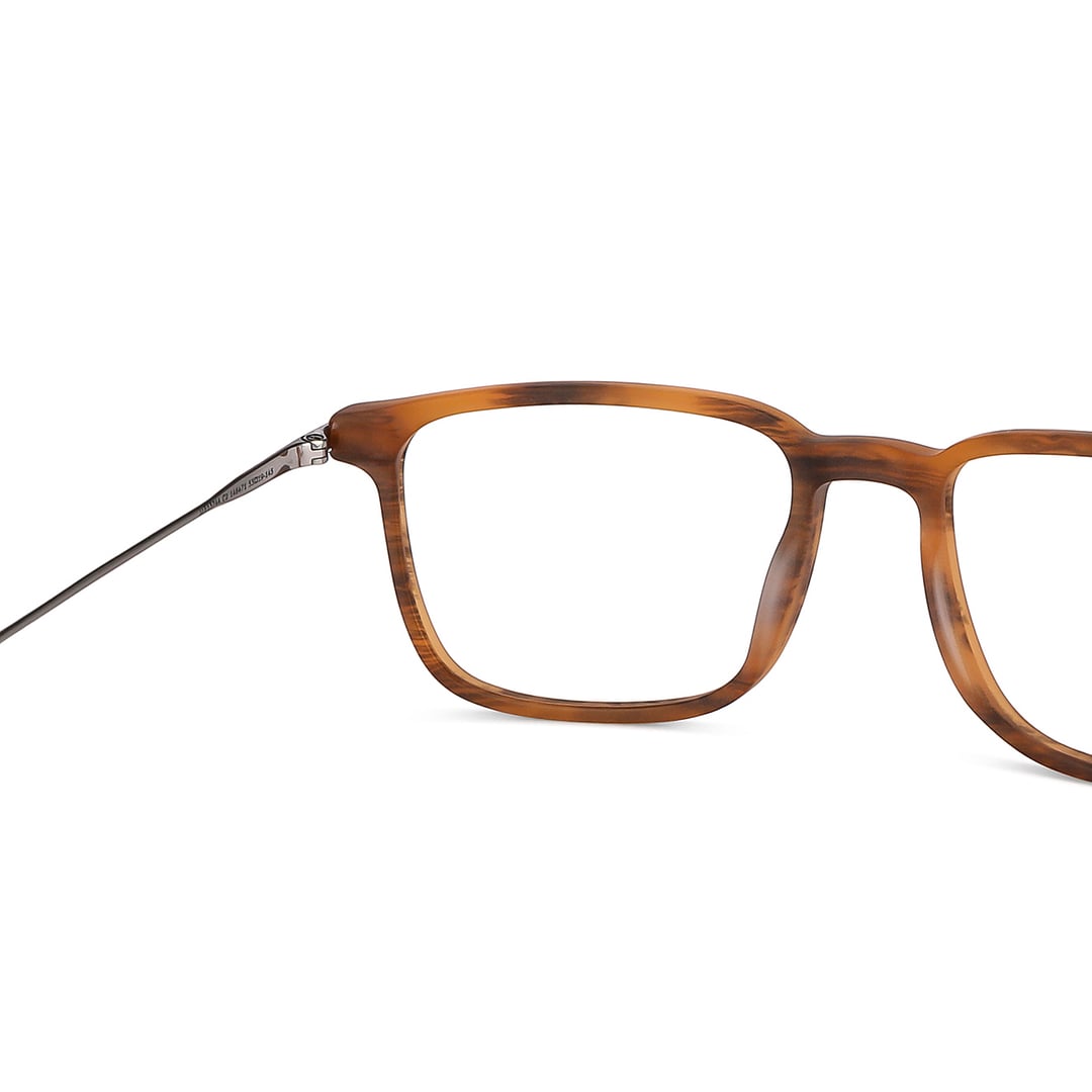 John Jacobs Light Brown Full Rim Square right side