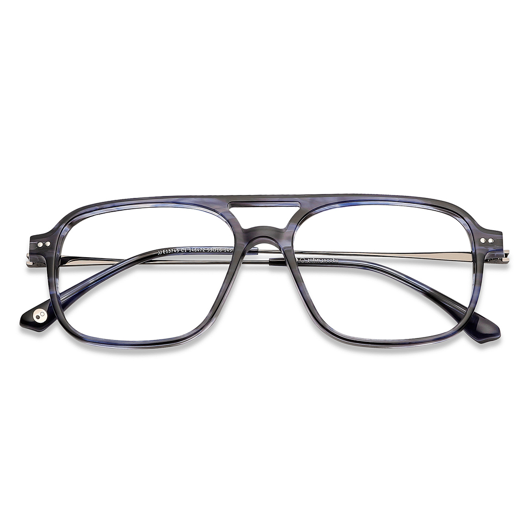 John Jacobs Online Sky Blue Full Rim Square left side