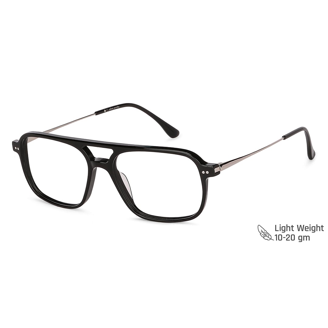 John Jacobs Black Full Rim Square right side