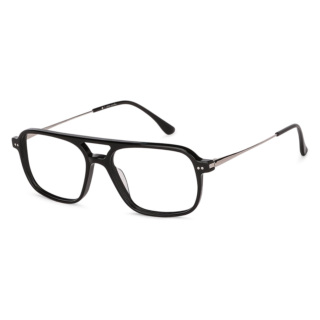 John Jacobs Black Full Rim Square right side