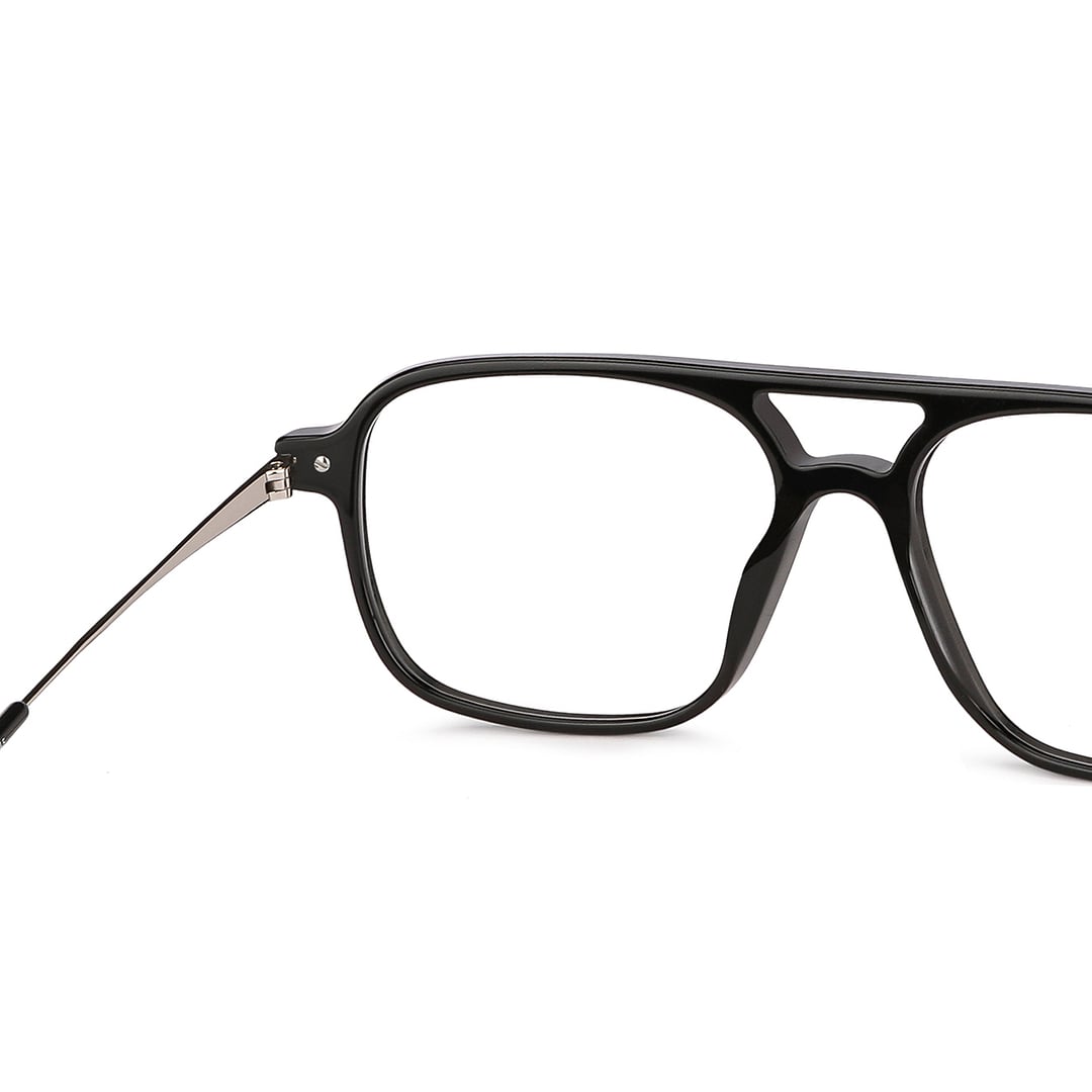 John Jacobs Black Full Rim Square right side