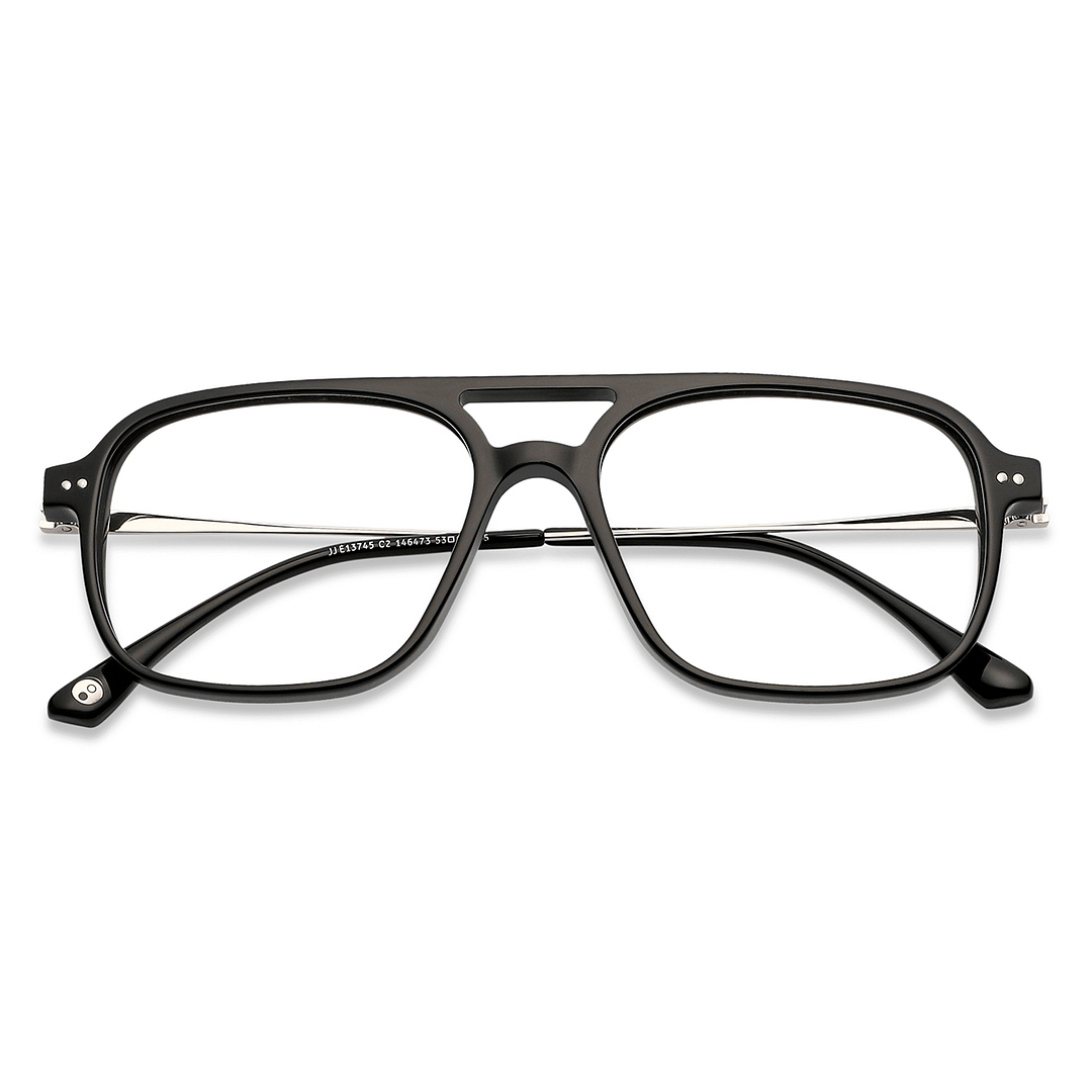 John Jacobs Black Full Rim Square left side