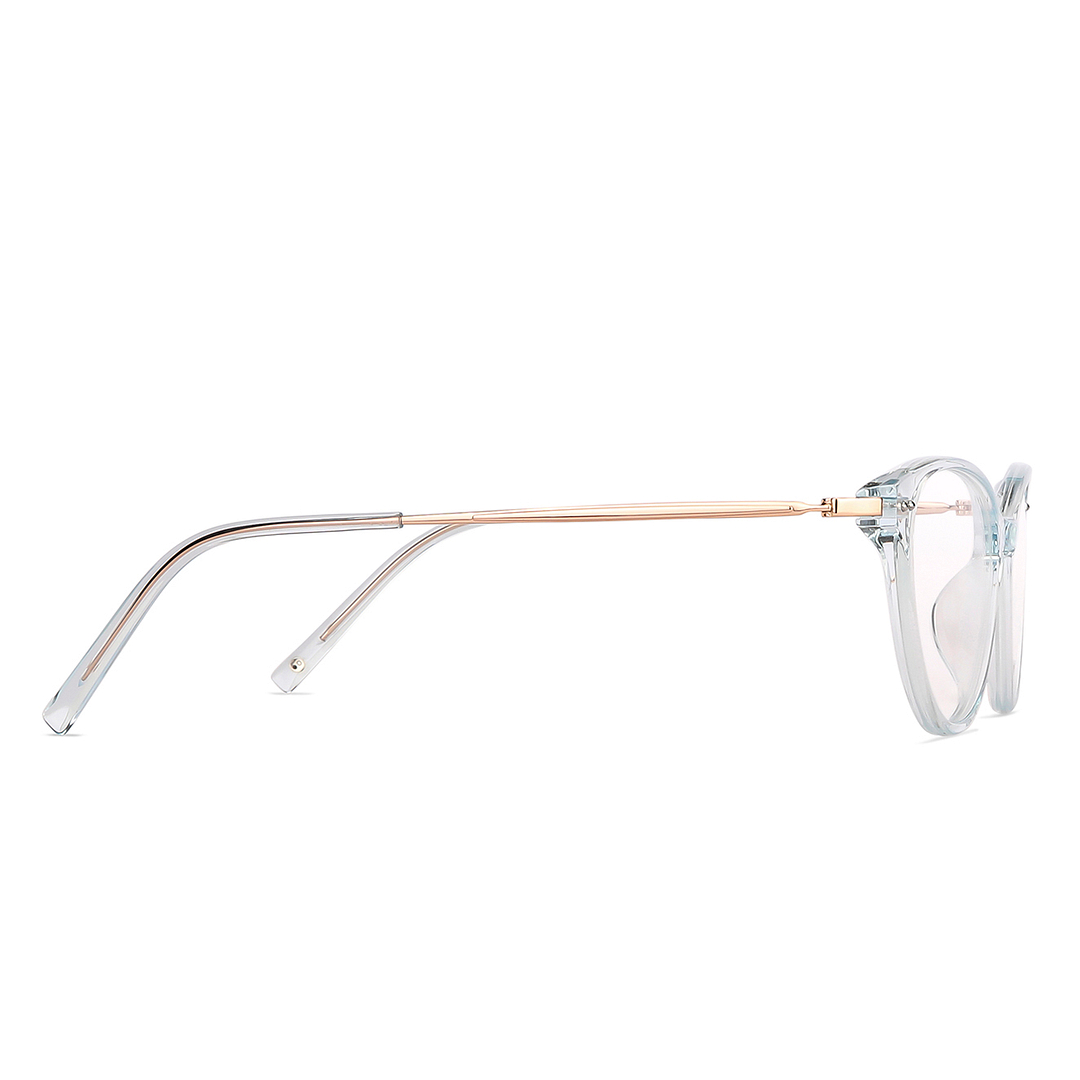 John Jacobs Online Blue Transparent Full Rim Cat Eye left side