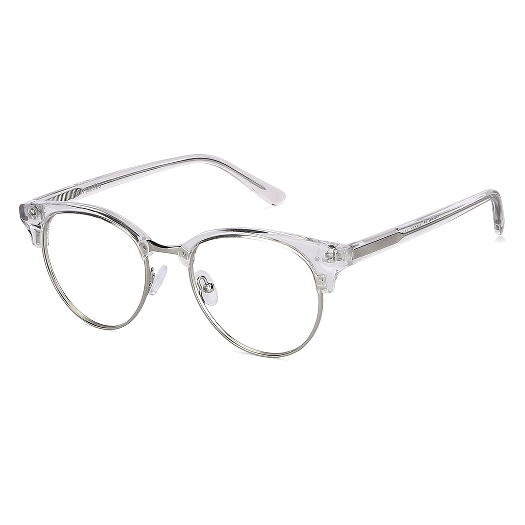 John Jacobs Online Crystal Transparent Full Rim Clubmaster right side