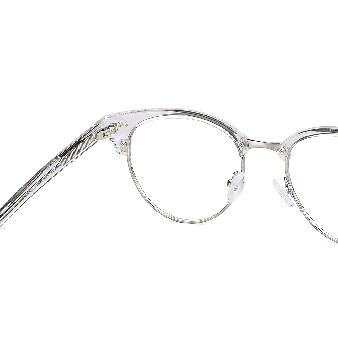 John Jacobs Online Crystal Transparent Full Rim Clubmaster right side