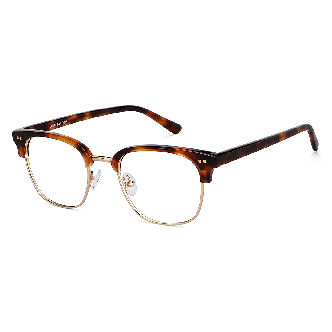 John Jacobs Online Golden Brown Full Rim Clubmaster right side