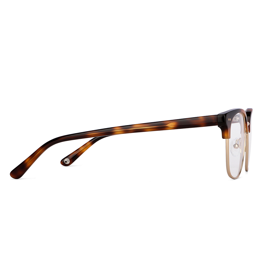 John Jacobs Online Golden Brown Full Rim Clubmaster left side