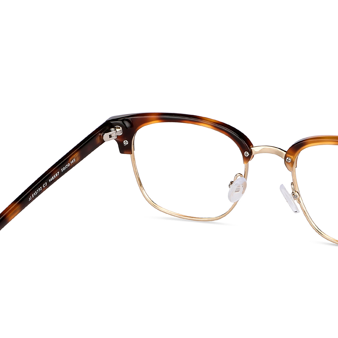 John Jacobs Online Golden Brown Full Rim Clubmaster right side