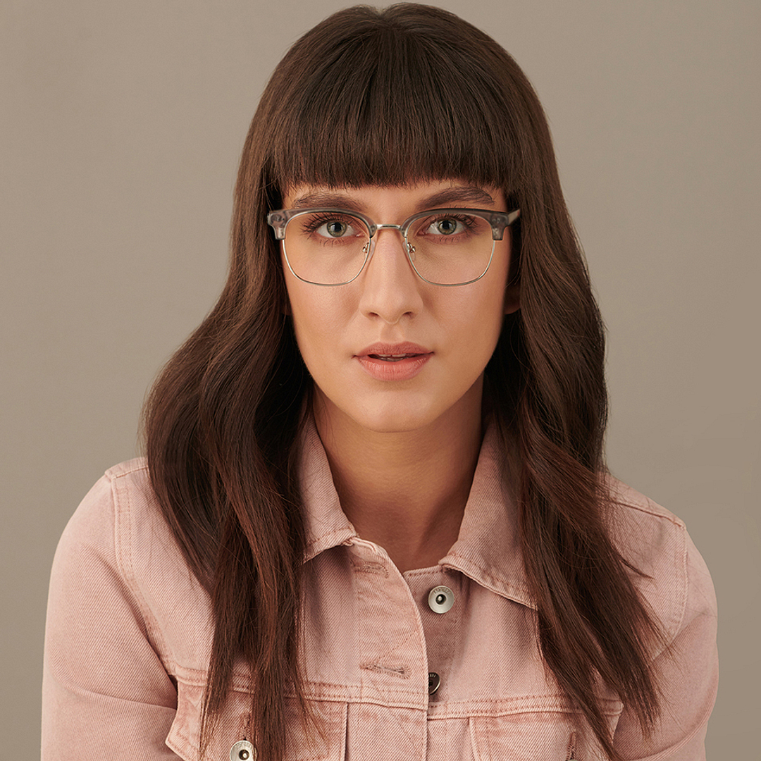 John Jacobs Online Silver Full Rim Clubmaster left side