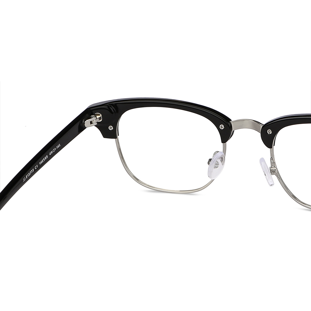 John Jacobs Dark Gunmetal Full Rim Clubmaster right side