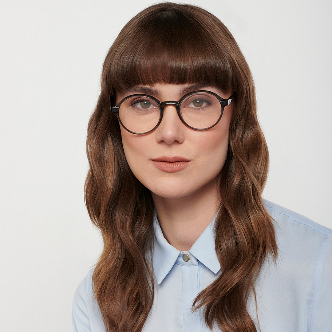 John Jacobs Gray Full Rim Round left side