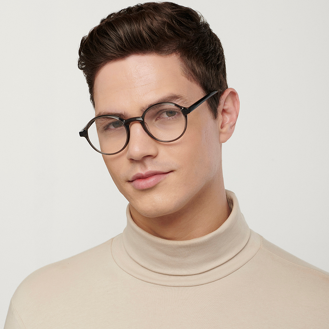 John Jacobs Gray Full Rim Round left side