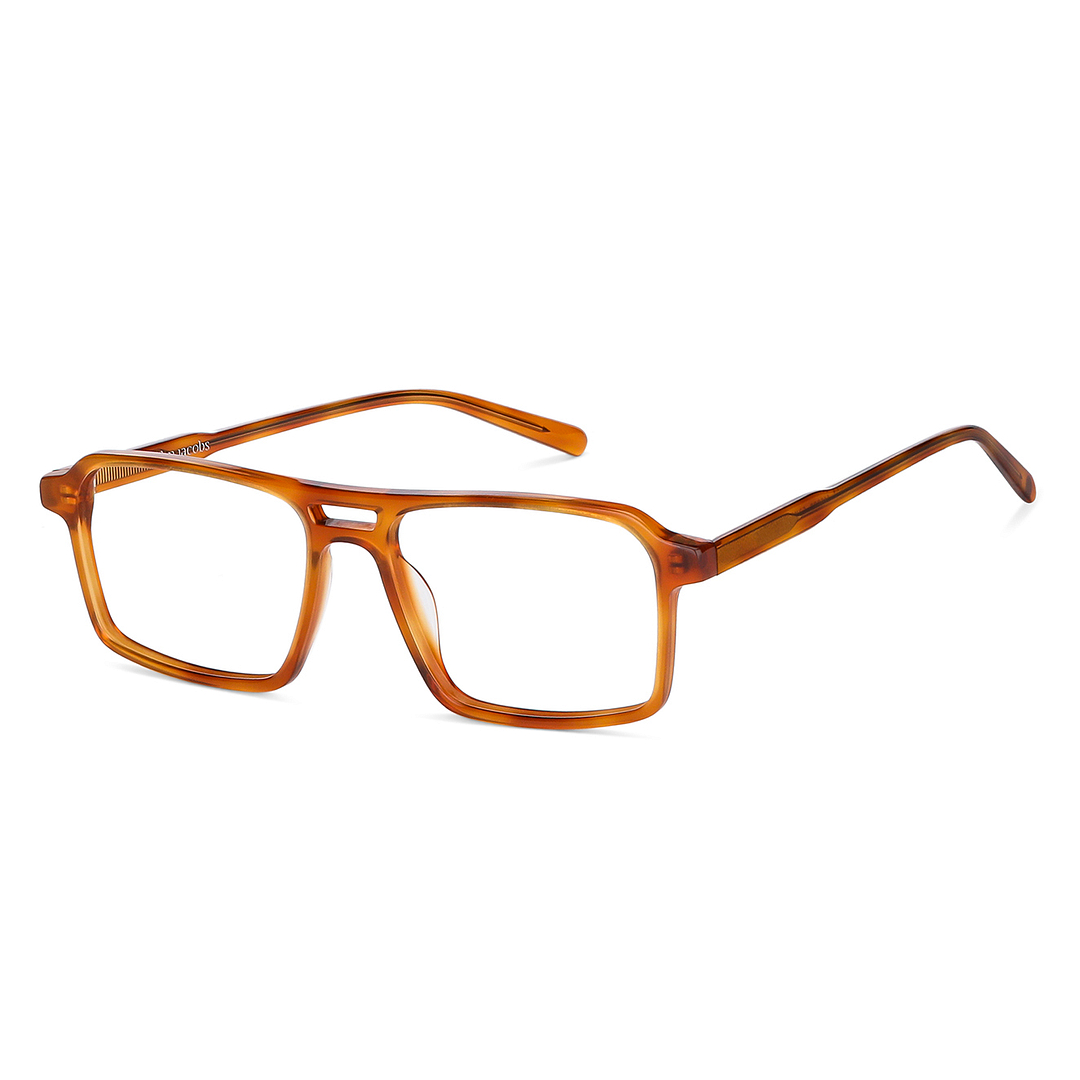 John Jacobs Light Brown Full Rim Rectangle right side