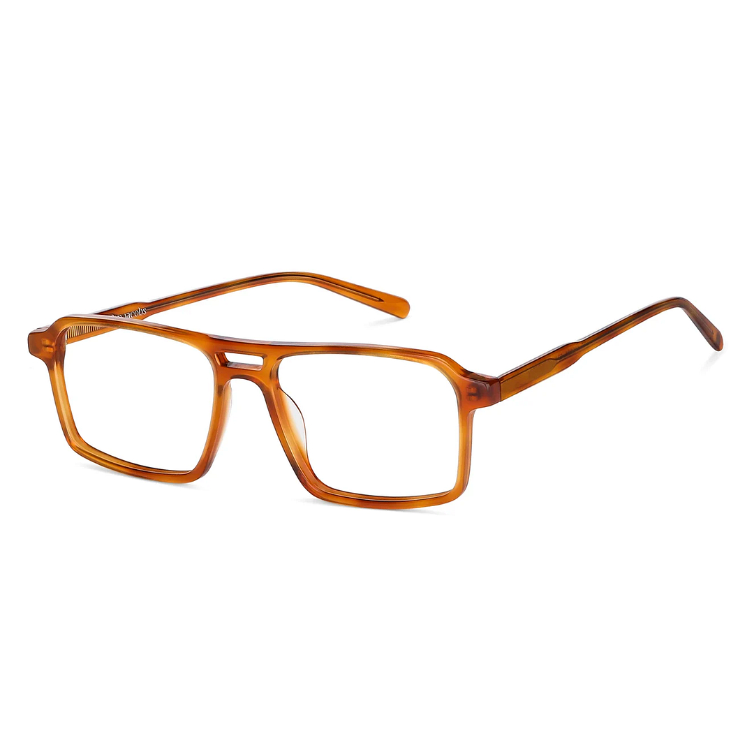 John Jacobs Light Brown Full Rim Rectangle left side