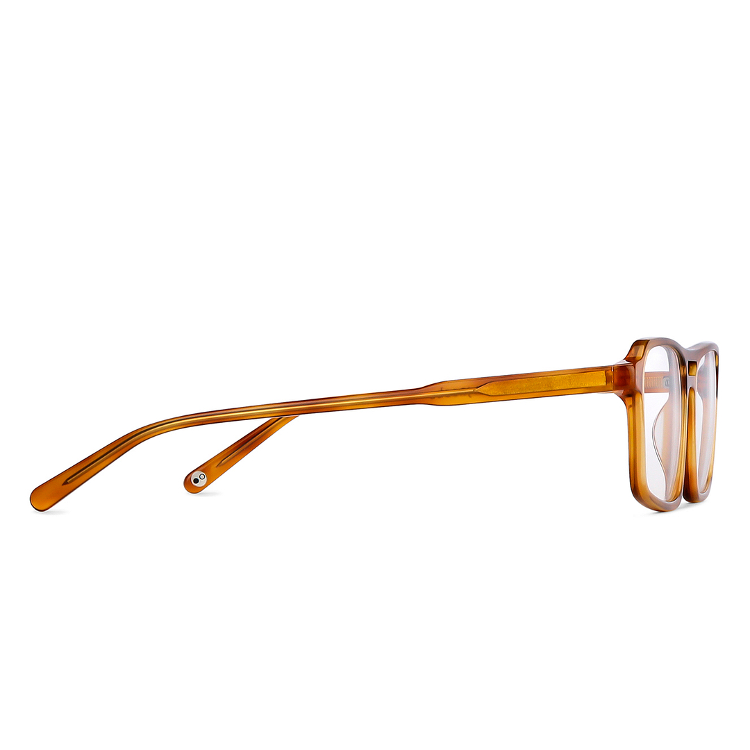 John Jacobs Light Brown Full Rim Rectangle left side