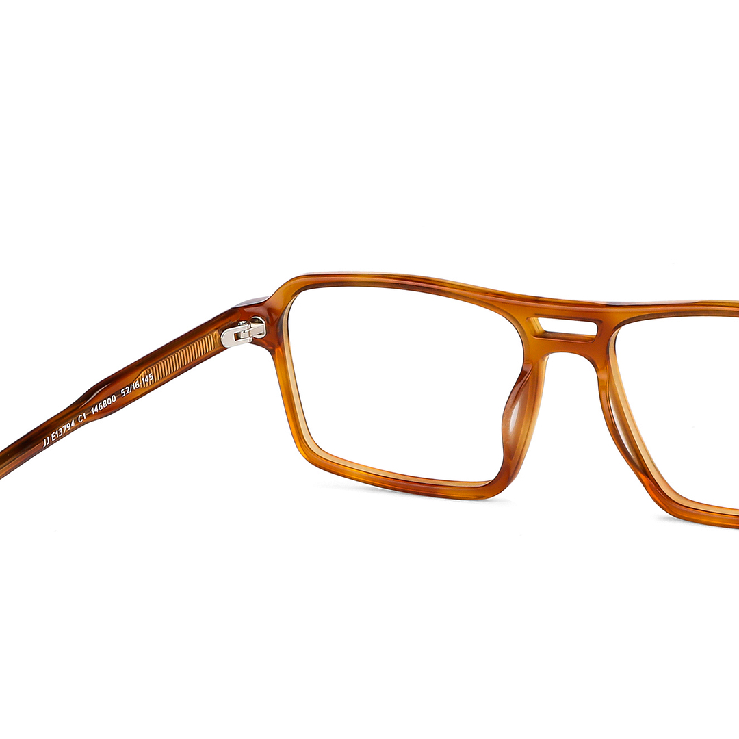 John Jacobs Light Brown Full Rim Rectangle right side